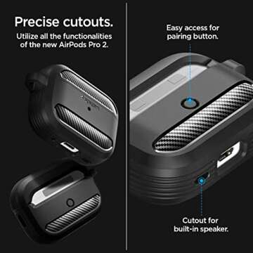 Spigen Rugged Armor Case for AirPods Pro 2nd Gen 2023