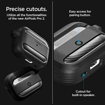 Spigen Rugged Armor Case for AirPods Pro 2nd Gen 2023