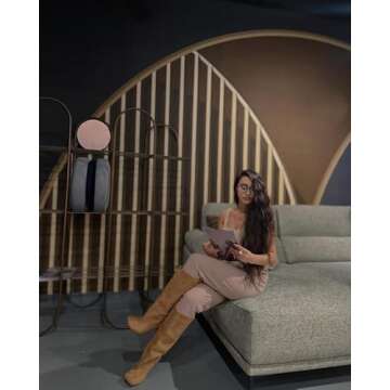 Suede Knee High Boots with Square Toe for Women