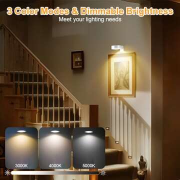 3Pcs Wireless Picture Lights with Remote & Timer