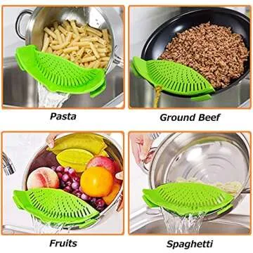 YEVIOR Clip-On Food Strainer for Easy Kitchen Use