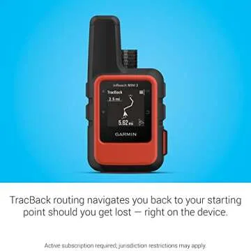 Garmin inReach Mini 2, Lightweight and Compact Satellite Communicator Bundle with Tether Accessory
