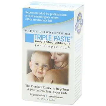 Triple Paste Medicated Ointment for Diaper Rash, 2-Ounce Pack of 2