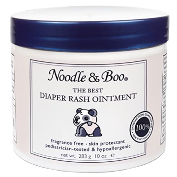 Noodle & Boo Diaper Rash Ointment - Gentle Zinc Oxide Cream for Baby's Delicate Skin, 10 Oz.