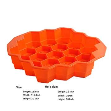 KISEER Large Honeycomb Silicone Soap Mold for Baking Fun