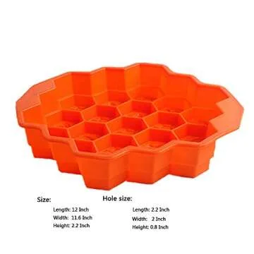 KISEER Large Honeycomb Silicone Soap Mold for Baking Fun