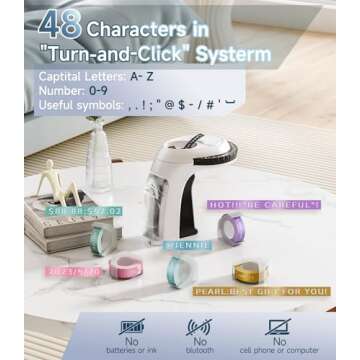 Labelife Embossing Label Maker Machine with Tapes,Omega S Vintage Embossed Label Maker,Retro Embossi...