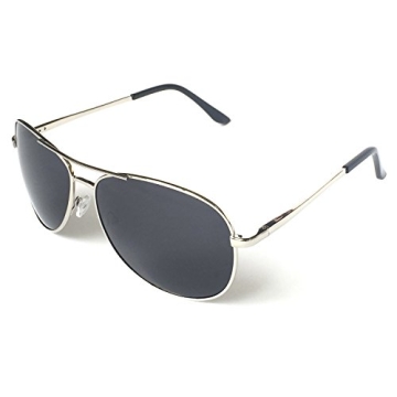 J+S Premium Military Style Classic Aviator Sunglasses - Polarized UV Protection