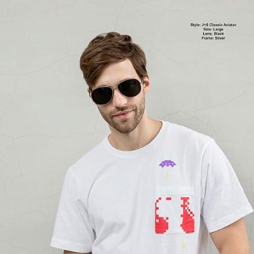 Aviator Sunglasses with Polarized Lens and UV Protection