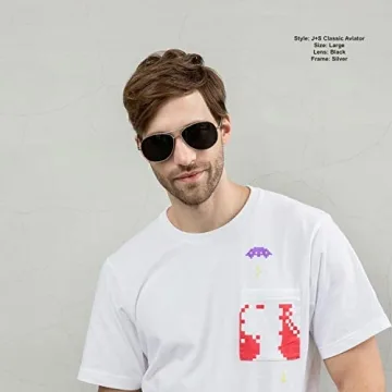 Aviator Sunglasses with Polarized Lens and UV Protection