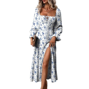 Stylish BLENCOT Women's Floral Print Midi Dress