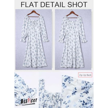 Stylish BLENCOT Women's Floral Print Midi Dress
