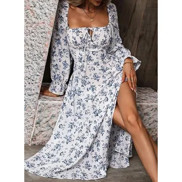 Stylish BLENCOT Women's Floral Print Midi Dress