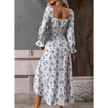 Stylish BLENCOT Women's Floral Print Midi Dress