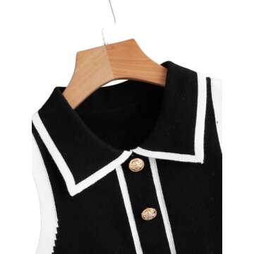Women's Stylish Striped Collar Sweater Vest for All Occasions