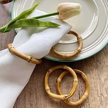 Handmade Bamboo Napkin Rings for Rustic Home Decor