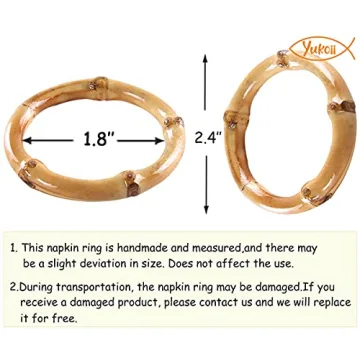 Handmade Bamboo Napkin Rings for Rustic Home Decor