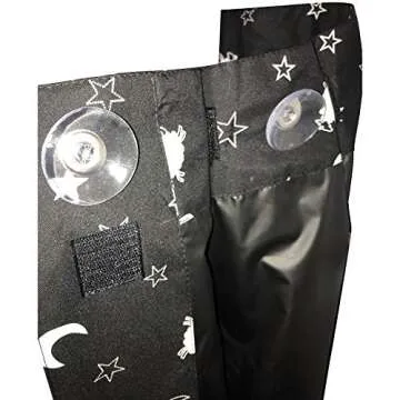 EZ Slumber Suction Cup Travel Blackout Curtains- Room Darkening Shades - (79" Long x 49" Wide) Portable and Easy to Install with Strong Suction Cups - Blocks Sunlight to Ensure a restful Sleep