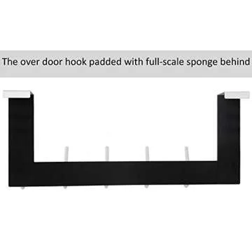 WEBI Over The Door Hook for Towels & Coats - 6 Hooks