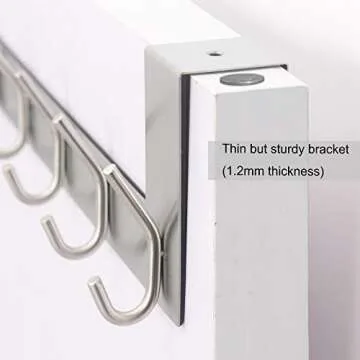 WEBI Over The Door Hook for Towels & Coats - 6 Hooks