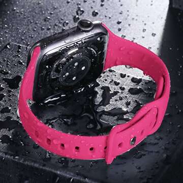 STG Sport Band Compatible with Apple Watch 38mm 40mm 41mm 42mm 44mm 45mm 49mm, Soft Silicone Slim Th...