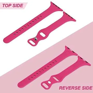 STG Sport Band Compatible with Apple Watch 38mm 40mm 41mm 42mm 44mm 45mm 49mm, Soft Silicone Slim Thin Narrow Replacement Strap Compatible for iWatch Ultra SE Series 9/8/7/6/5/4/3/2/1 (Hot Pink,