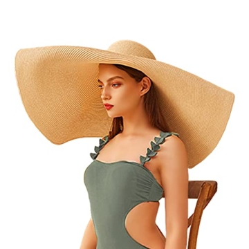 Oversized Beach Straw Hats for Women - Packable Summer Fashion