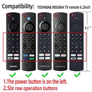 Silicone Remote case for 2023 Fire TV Stick 4K Max 2nd/Fir TV Omni Series/FireTV 4-Series Remote,Tos...