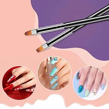 Artdone Nail Dotting Tools 6PCS Double-ended Nail Art Brushes Kit Nail Art Gel Polish Liner Brushes Design Pen For Nail Drawing And Nail Paint Brushes Small Detail Brushes.