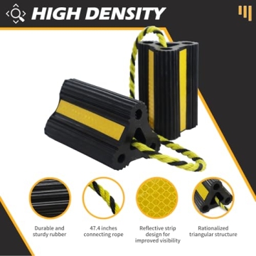 Heavy Duty Rubber Wheel Chocks for Vehicles