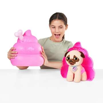 Pets Alive Pooping Puppies (Pug) by ZURU Surprise Puppy Plush, Ultra Soft Plushies, Interactive Toy Pets, Electronic Pet Puppy for Girls and Children