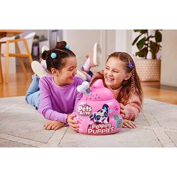 Pets Alive Pooping Puppies (Pug) by ZURU Surprise Puppy Plush, Ultra Soft Plushies, Interactive Toy Pets, Electronic Pet Puppy for Girls and Children