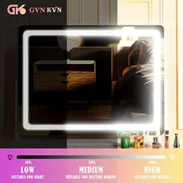 Gvnkvn Makeup Mirror LED with 10X Magnification & Lights