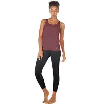 icyzone Yoga Tops Workouts Clothes Activewear Built in Bra Tank Tops for Women (M, Mauve Orchid)