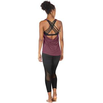 icyzone Yoga Tops for Women - Built-in Bra Activewear