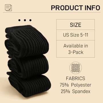 todaysunny Slouch Socks for Women - 3 Pack Soft Scrunch Socks, Warm Thick Knit Long Socks for High B...