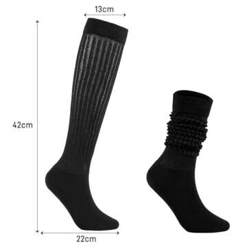 Stylish Todaysunny Slouch Socks - 3 Pack Comfort for Women