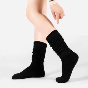 Stylish Todaysunny Slouch Socks - 3 Pack Comfort for Women