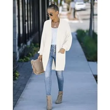 MEROKEETY Women’s Fall Open Front Chunky Knit Sweater