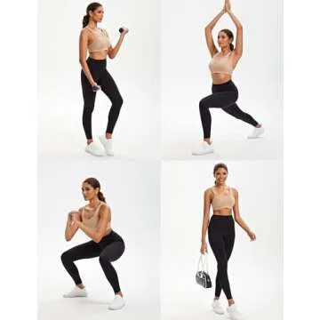 ZeroBound Women's Sports Bra High Impact Large Bust Full Coverage Workout Bras Adjustable Wirefree NO Padded Nude