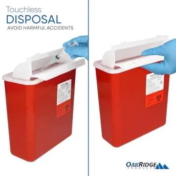 Oakridge Sharps Container 5 Quart 2-Pack for Safe Disposal