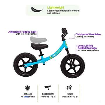 The Original Croco Ultra Lightweight and Sturdy Balance Bike.3 Models for 2, 3, 4, and 5-Year-Old Ki...