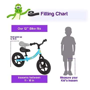 The Original Croco Ultra Lightweight and Sturdy Balance Bike.3 Models for 2, 3, 4, and 5-Year-Old Kids. Unbeatable Features. Toddler Training Bike, No Pedal (Light Blue, Sturdy 12 Inch)
