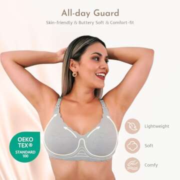 MomWills Nursing Bras for Breastfeeding, Seamless Ultra Comfort Maternity Bra, Natural Shape Pregnancy Bras for Women