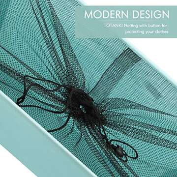 TOTANKI 22" Rolling Slim Laundry Basket with Handle on Wheels, Foldable Laundry Hamper, Collapsible Laundry Sorter and Organizer, Tall Storage Basket Bin (Light Blue)