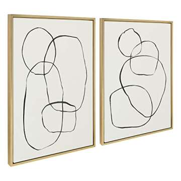 Kate and Laurel Sylvie Modern Canvas Wall Art Set