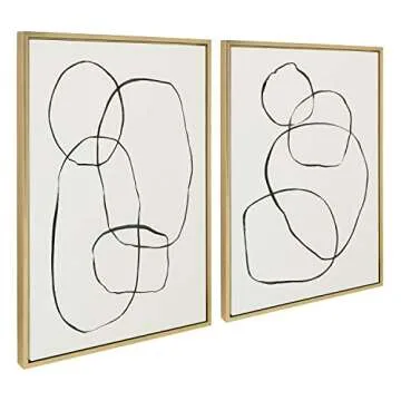 Kate and Laurel Sylvie Modern Canvas Wall Art Set
