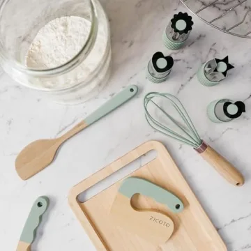 Wooden Cooking Set for Kids - Safe Tools for Little Chefs