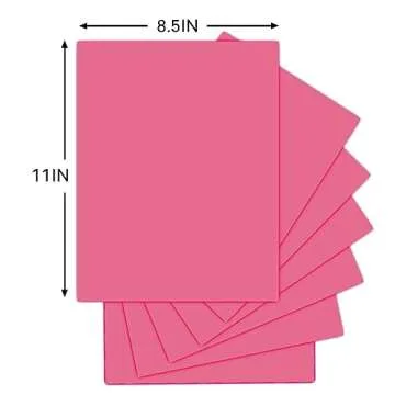 25 Sheets Dark Pink Cardstock Paper for All Crafts