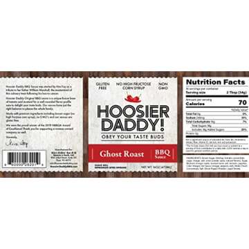 Hoosier Daddy BBQ Sauce Ghost Roast 16oz - Award-Winning Flavor